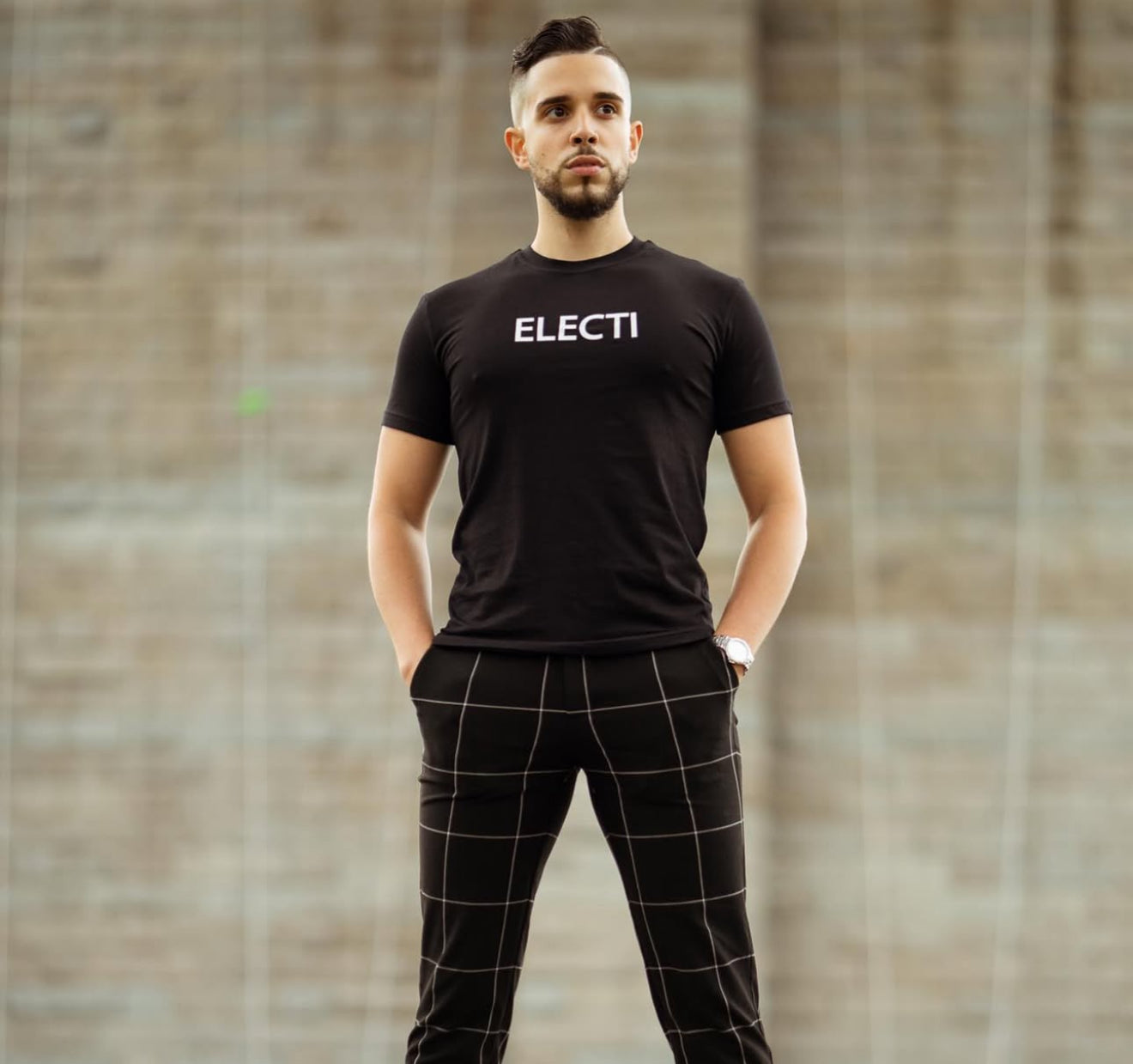 Electi Black Minimalist Tee